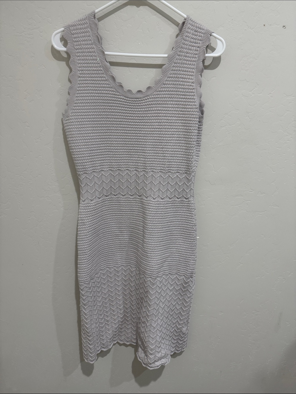 C&C California Sleeveless Knit Midi Dress in Light Gray